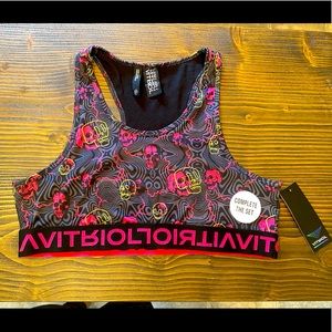 Vitrol Skull Print Sports Bra 💀🌀